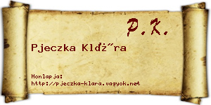 Pjeczka Klára névjegykártya